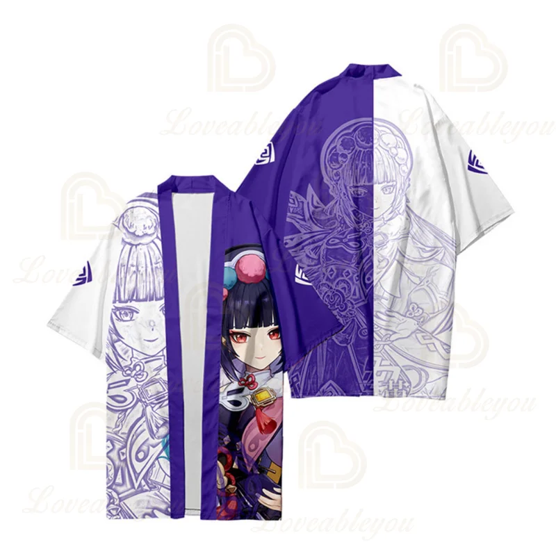 Халат-кимоно Genshin ударный для мужчин и женщин повседневная крутая Длинная