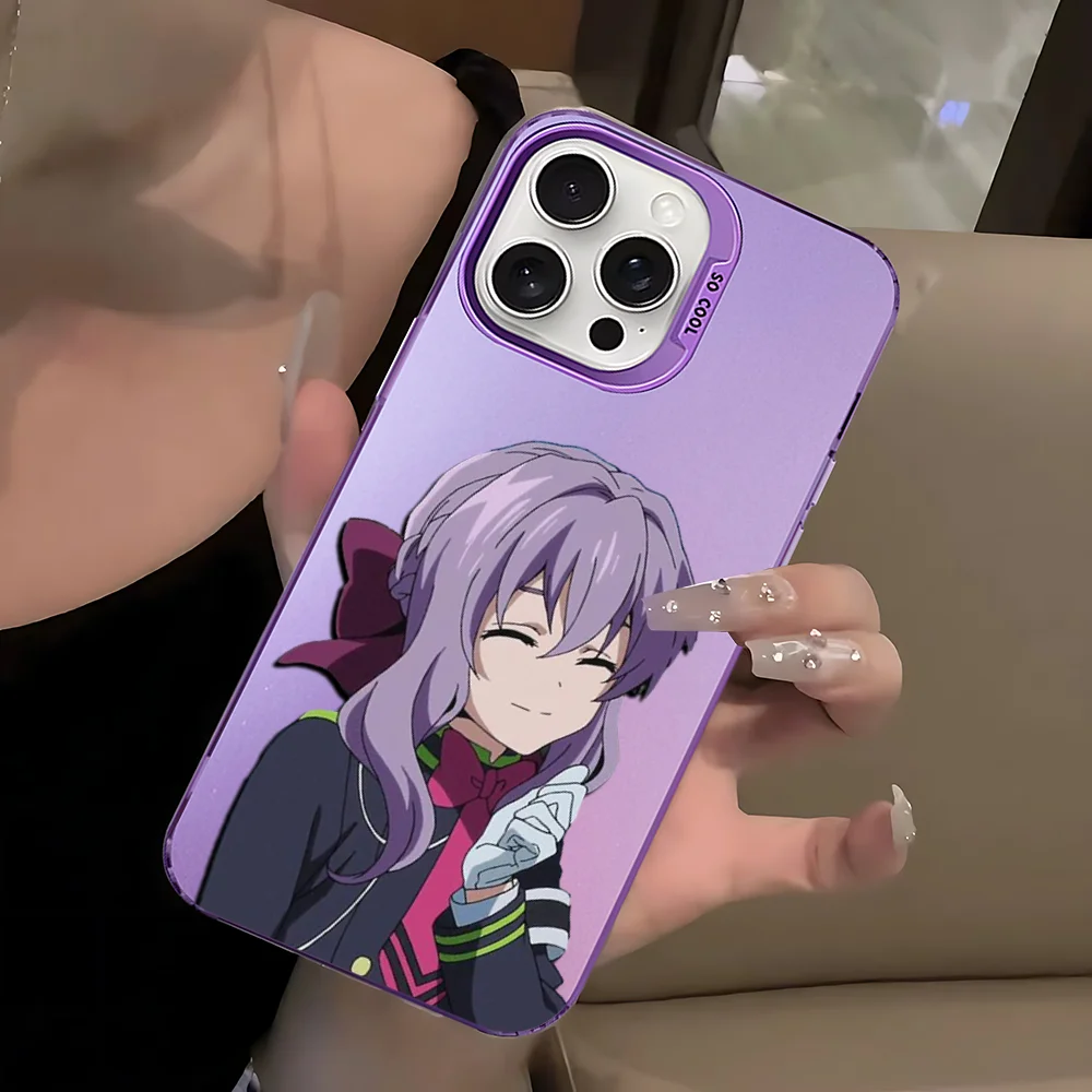 Чехол для телефона Серафим конца Hiiragi Shinoa iPhone 16 15 141312 11 Pro Max X XR XSMAX 8 7 Plus Матовая