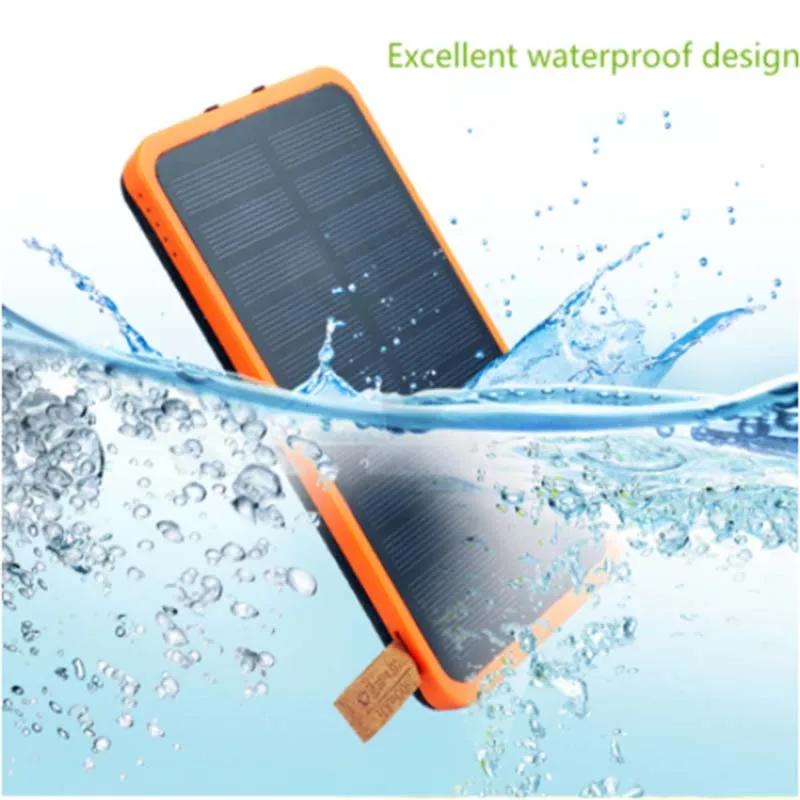 

KERNUAP 8 Вт солнечная батарея 30000 мАч, Универсальное портативное зарядное устройство, внешняя аварийная батарея