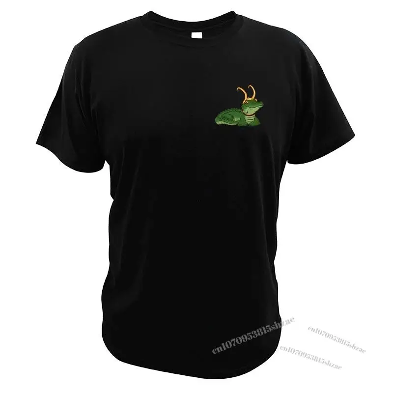 

Alligator Loki Croki God Of Mischief Classic T-shirt Variant Norse God Funny Tee Novelty Summer 100% Cotton Men Clothing EU Size