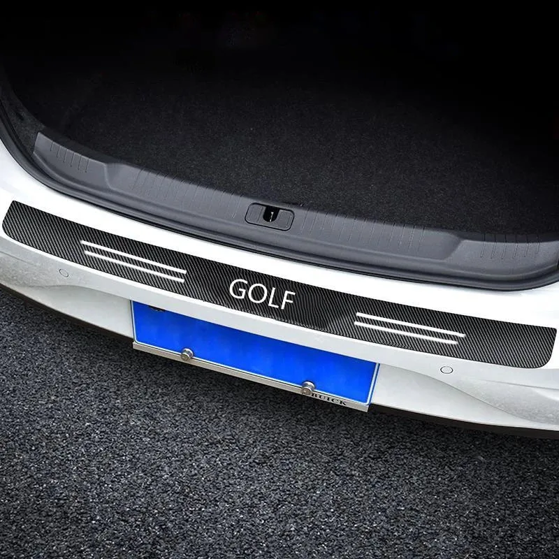 

For GOLF Carbon Fiber Car Rear Bumper Trunk Guard Protected Stickers Decal Car Accessories