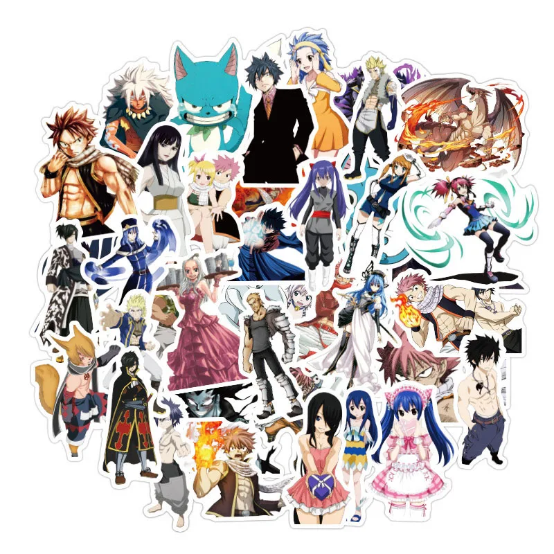 

Классические Японские Аниме стикеры сказочного хвоста для ноутбука, мотоцикла, скейтборда, детской игрушки из ПВХ, 10/30/50 шт.