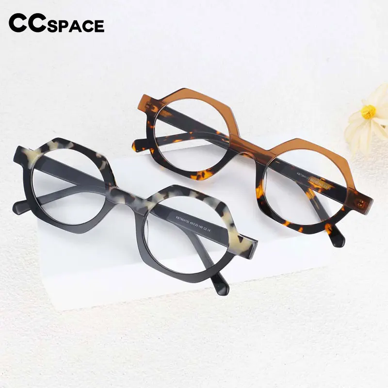 54140 новый стиль ацетатные оптические полигональные очки оправа для мужчин и