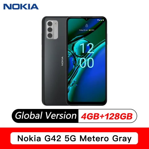 Оригинальная глобальная версия Nokia G42, 4 Гб, 128 ГБ, Snapdragon 480 + 5G, NFC, Android 13, 90 Гц, обновление, 6,56 дюйма, 5000 мАч, тройная камера 50 МП