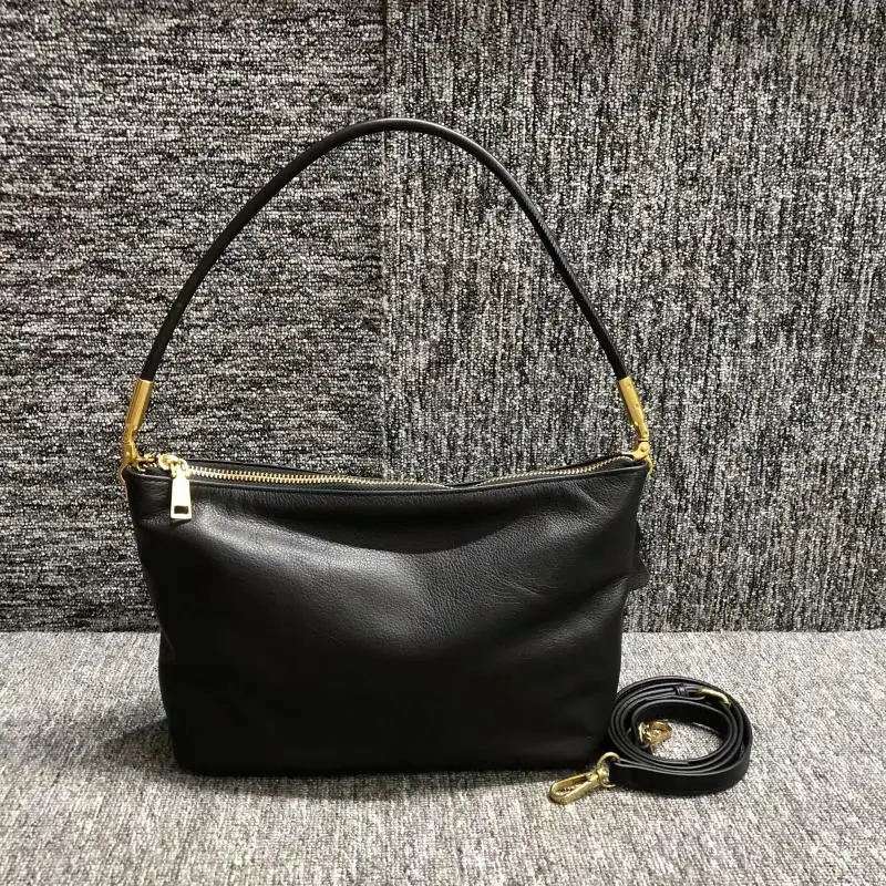 

2023 Luxury Handbag Genuine Leather Women's First Layer Cowhide Portable Shoulder Underarm Bag