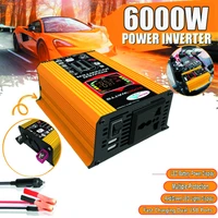 1pc universal mcu lcd monitor power converter dual usb port ac socket lightweight design inverter 6000w vehicle power inverter
