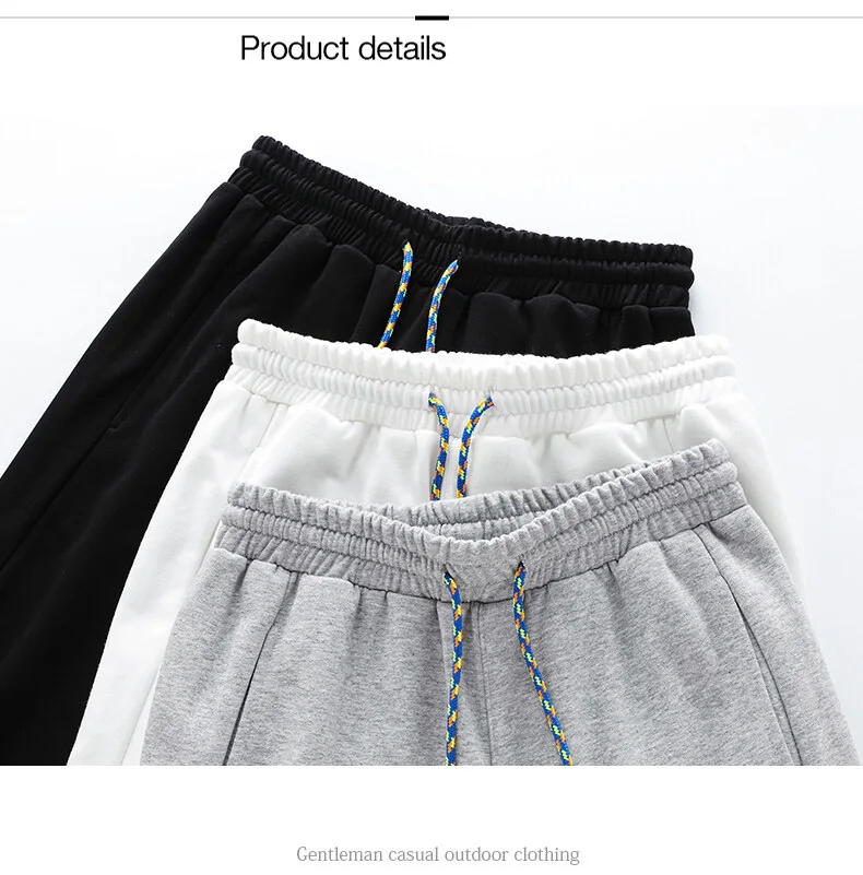 Мужские повседневные брюки белые спортивные штаны хлопковые джоггеры шаровары