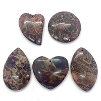 5pcspack 30487mm agate stone loose beads oval heart shaped irregular shaped semi precious diy for making necklace earrings
