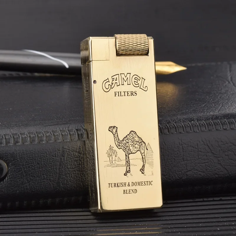 Необычная латунная керосиновая зажигалка ручной работы большая емкость