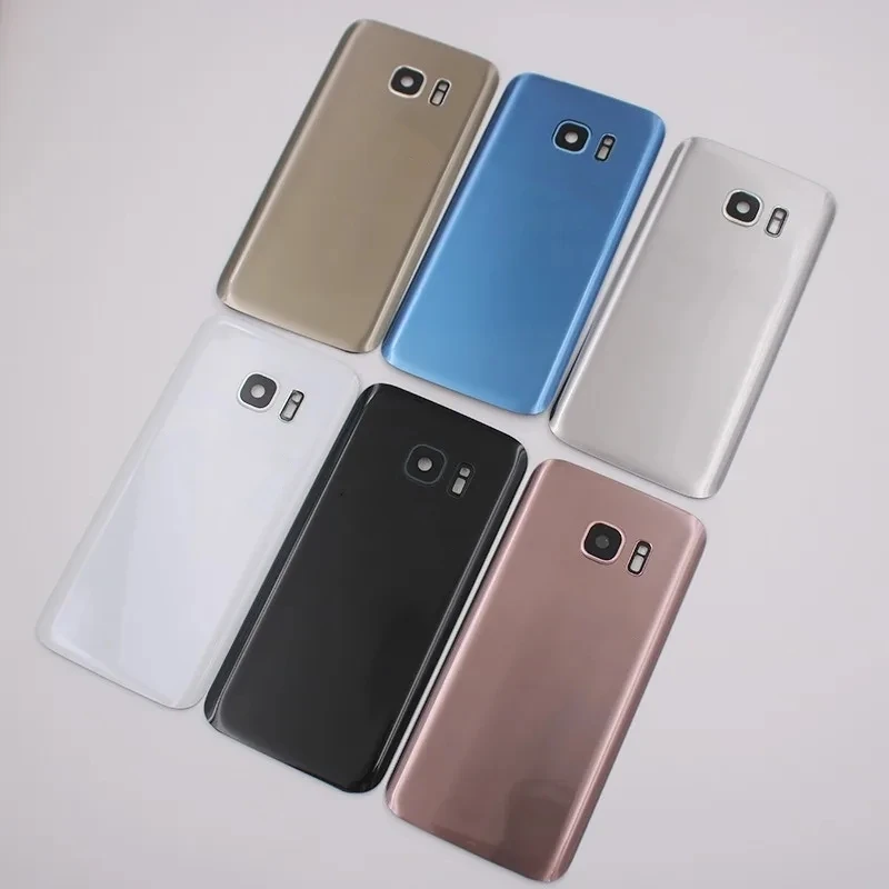 

Новая стеклянная задняя крышка батарейного отсека для Samsung Galaxy S7 G930 G930F S7 Edge G935, задняя крышка корпуса с логотипом объектива камеры