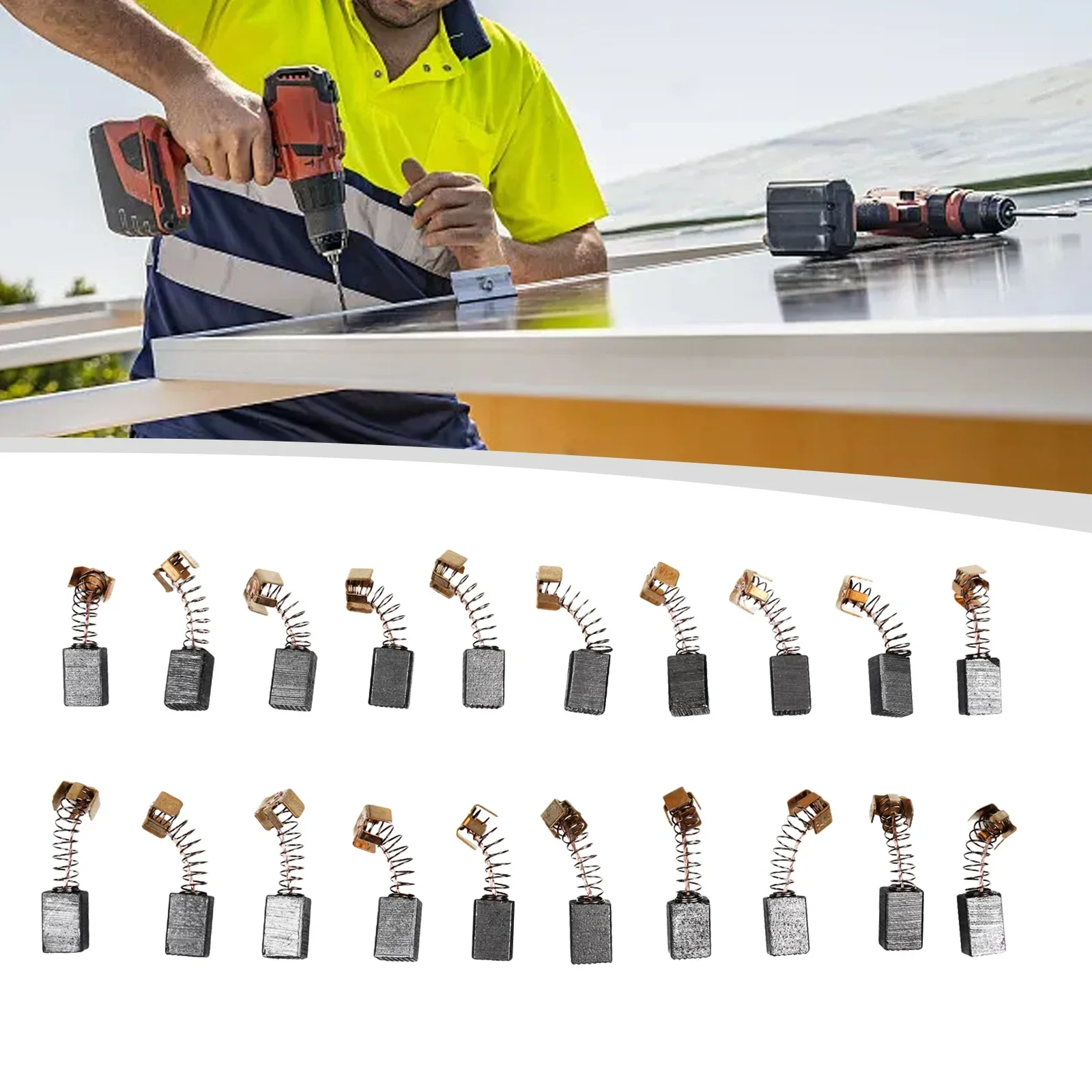 20 шт. карбоновые щетки для электродвигателя CB85 CB57 CB64 191627-8