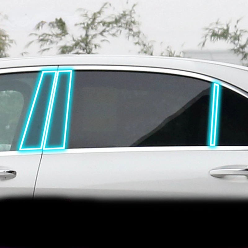 

Window Center Pillar Protective Film Anti-scratch Cover Car Protector Exterior Accessories For Mercedes-Benz Class-C 2015-2022