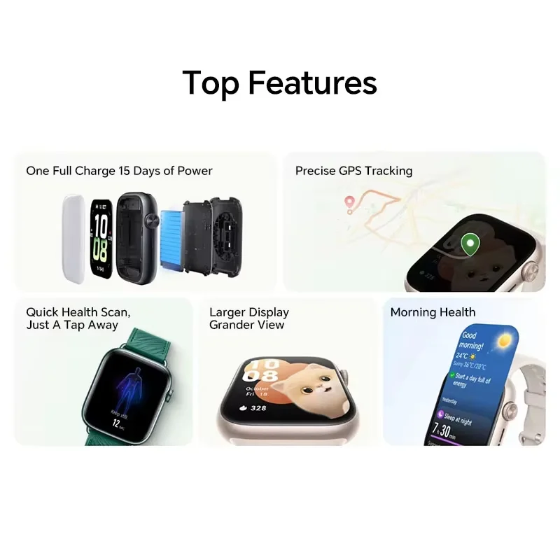 Фото Глобальная версия HONOR Watch 5 Smartwatch 1,85 дюйма AMOLED цветной экран 480 мАч батарея 15 дней срок службы батареи 5ATM + IP68 Bluetooth 5,2 №2