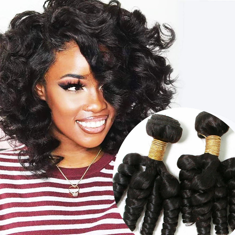 Bliss Capelli Brasiliani Tessere Fasci Di Onde Sciolte Movado Curl Capelli Umani Retro Signore 100% Fasci Di Capelli Umani Estensioni Dei Capelli Remy