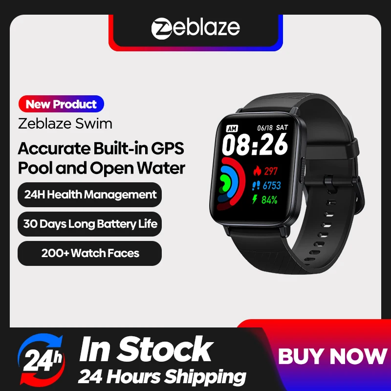 

Top [World Premiere] Zeblaze Swim GPS Swimming Smart Watch for Pool and Open Water Built-in GPS 24H Health Monitor Zeblaze Fit