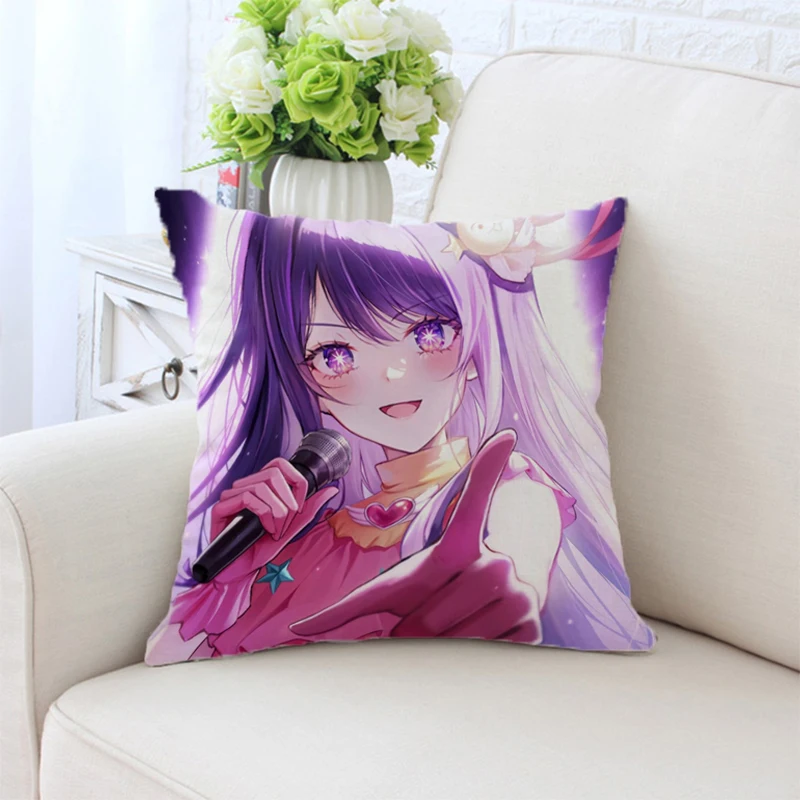 

Body Pillow Cover Ai Hoshino 45x45 Cushions Covers for Bed Pillows Decor Home Pillowcase Car Sofa Cushion Decorative 45*45 Throw