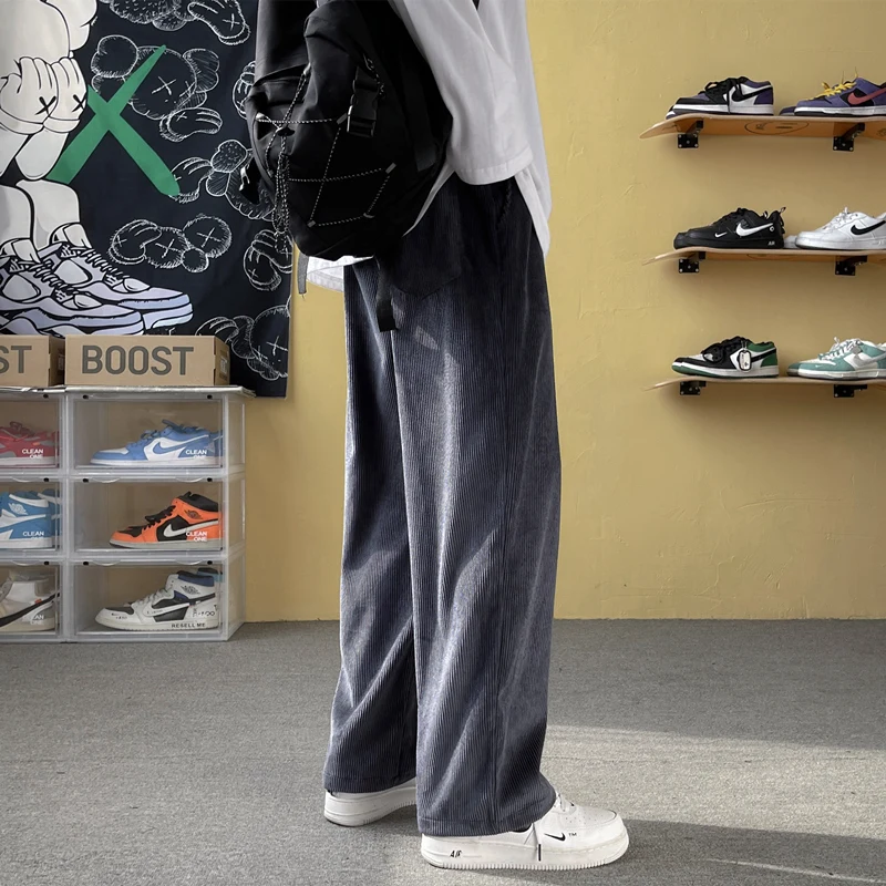 2022 г. повседневные вельветовые брюки большого размера Мужская одежда свободные в