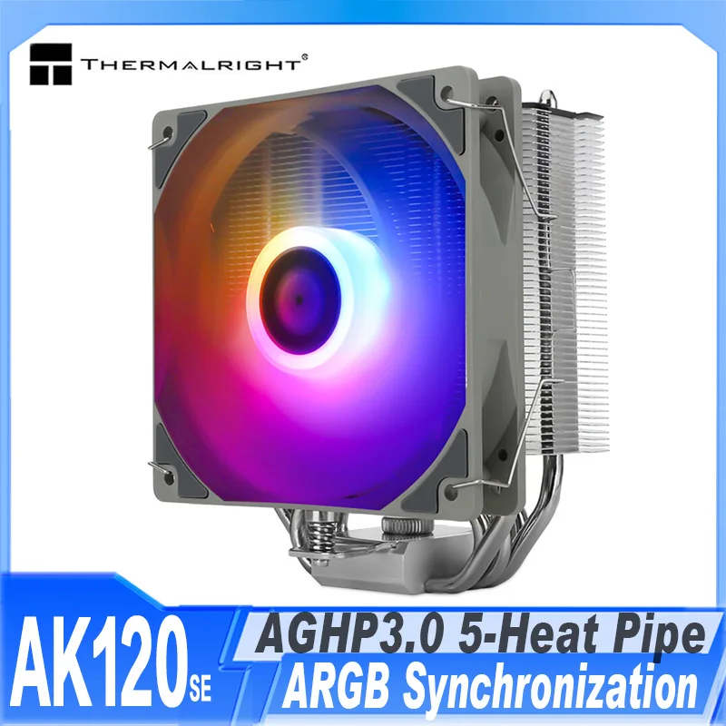 

Thermalright AK120 SE ARGB 5 Heat Pipe CPU Cooler 120mm 4Pin PWM Silent CPU Cooling Fan for LGA115x 1700 1200 AMD AM4 AM5