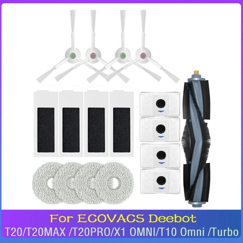 

17PCS For Ecovacs Deebot T20 PRO /T20 MAX/ T20 PRO PLUS/ T20 MAX PLUS / X1/ T10 Robot Vacuum Cleaner Accessories Kit