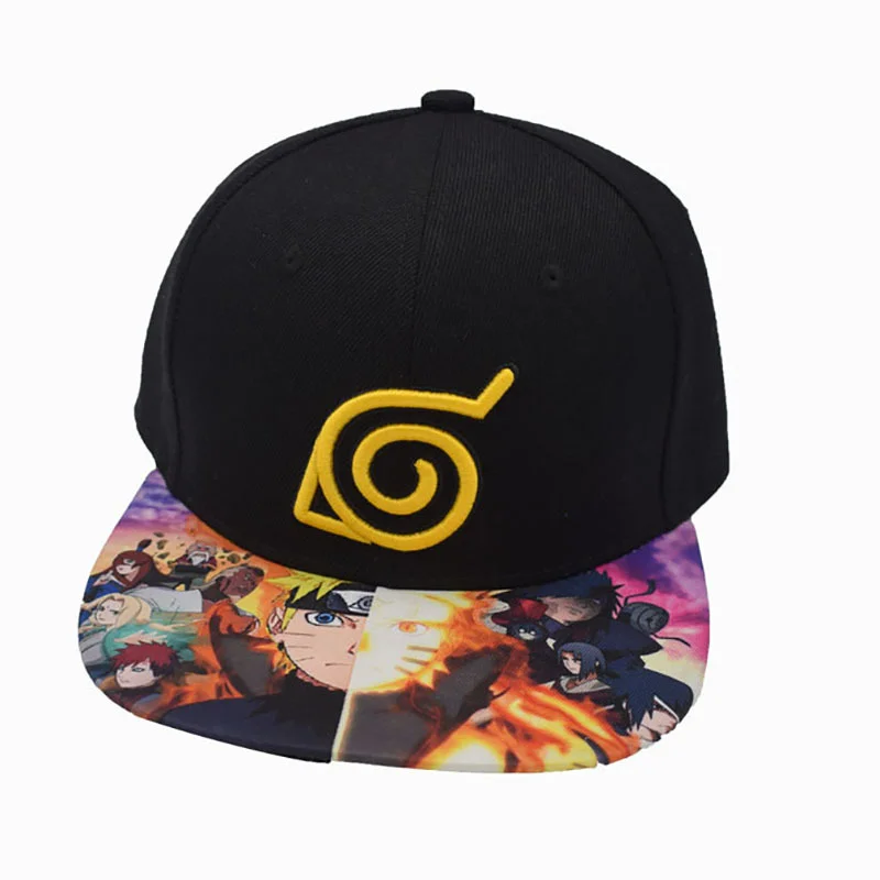 

Cotton Cap Japanese Naruto Akatsuki Logo Anime Dad Hat Uchiha Family Logo Embroidery Baseball Caps Black Snapback Hat