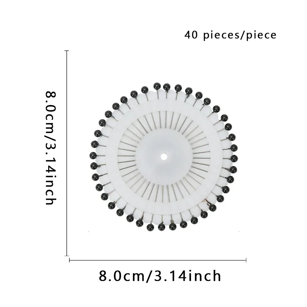 480 шт. цветных черно-белых игл для бусин с большой головкой фиксирующие