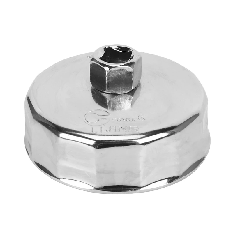 

2Pcs 84Mm 14 Flutes Oil Filter Cap Wrench Socket Cup Tool For Vehicle Car