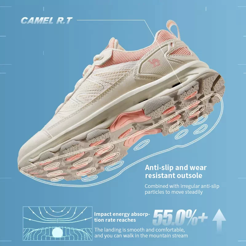 GOLDEN CAMEL Outdoor Hiking Shoes Men Women Low-cut Sneakers Non-slip Breathable Thick-soled Running Shoes for Men 2023 Summer