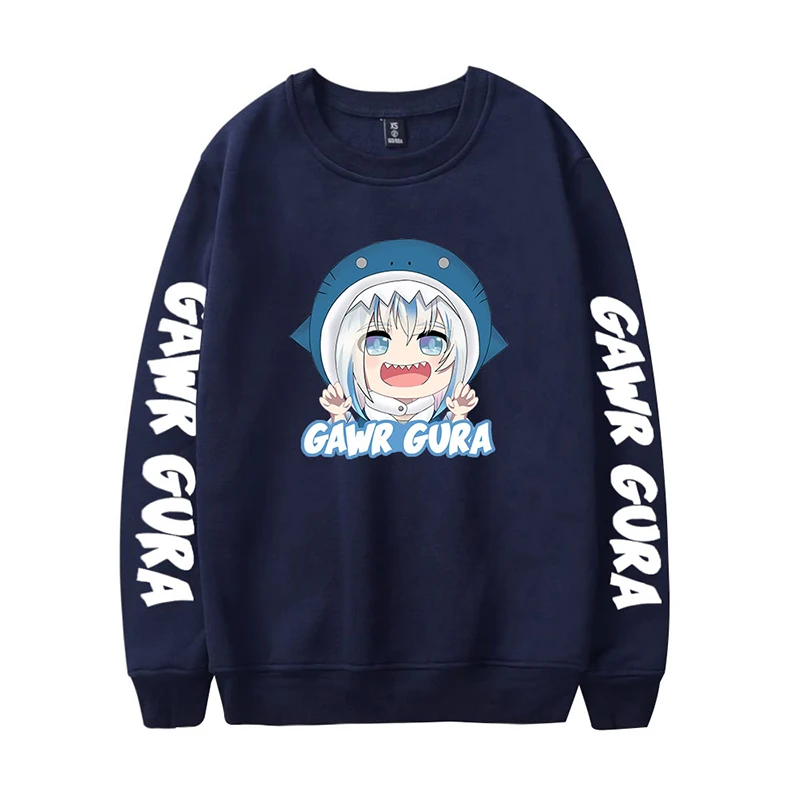 

trend Shark Girlish Kawaii Cartoon Hoodies Pullover Fashion Cute O-neck Hoodie Men Women Long Sleeve Capless Sweatshirts Tops