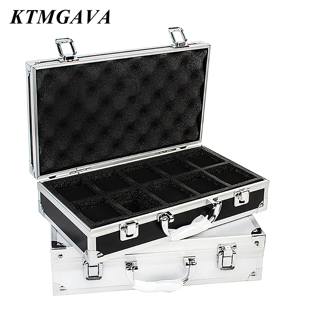 10 Slots Watch Storage Box Aluminum Alloy Useful Jewelry Wrist Watches Holder Display Box Watch Holder Box Organizer Toolbox