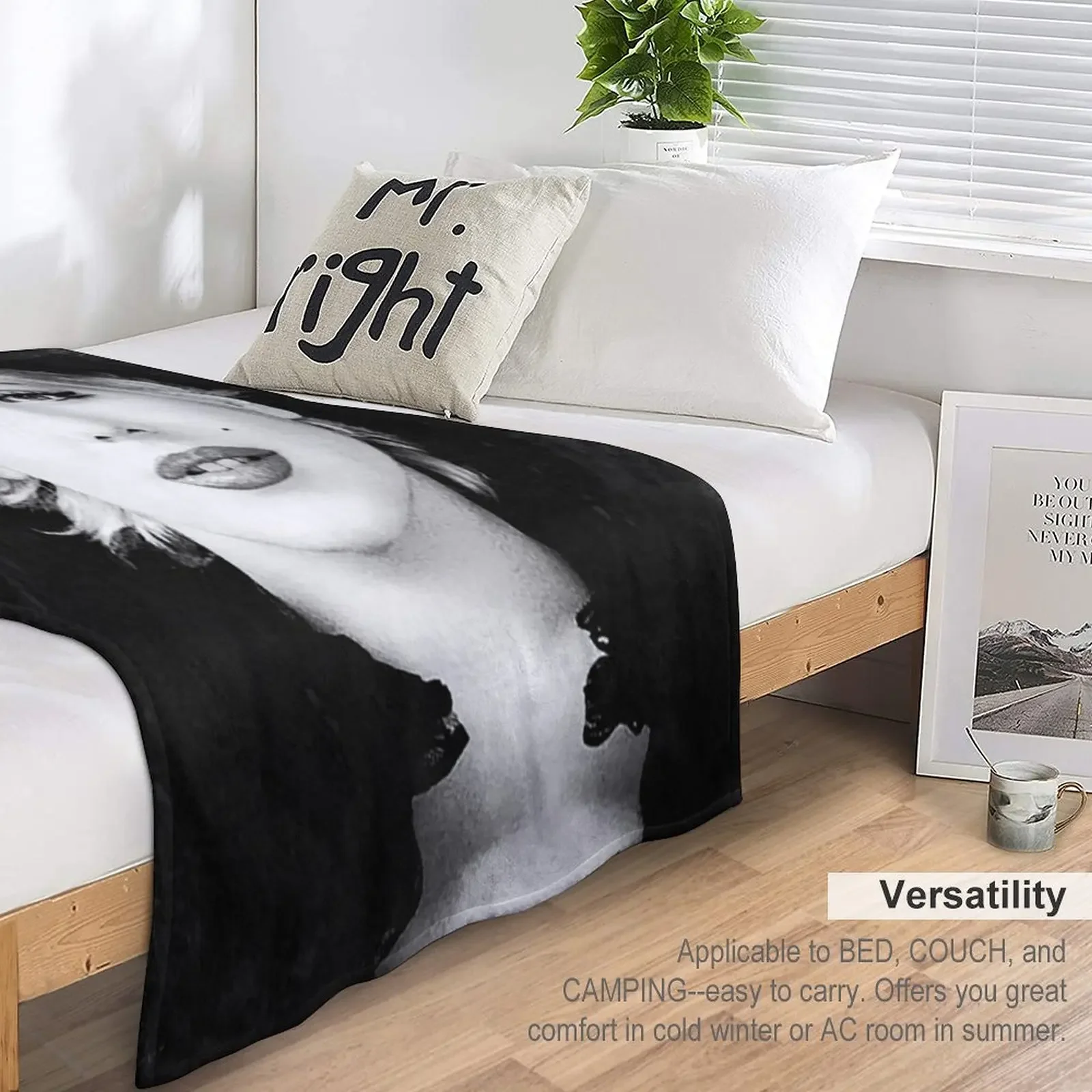 Винтажное одеяло Marilyn Monroe - BW D17 теплое плоское