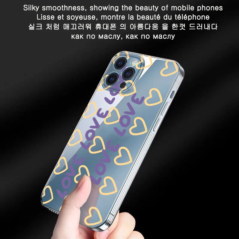 

Hearts Painting Phone 11 Case,For IPhone12 14 Pro Max X Xs Xr 7 8 Plus SE Mini Shockproof Back Cover,Coque Iphone 13