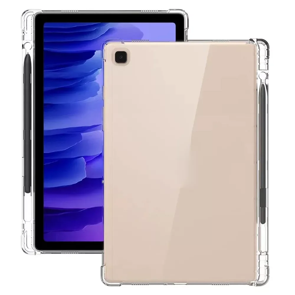 Tablet Case  Galaxy Tab S6 Lite 10.4 2020 2022 SM-P610/P615 SM-P613/P619 Pencil Holder Transparent Silicone Cover