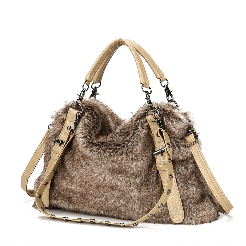 

2022Women Fashion Handbags For Girls Rivet Shoulder Bags Luxury Designer Female Casual Tote Package Large Capacity Drop Shipping