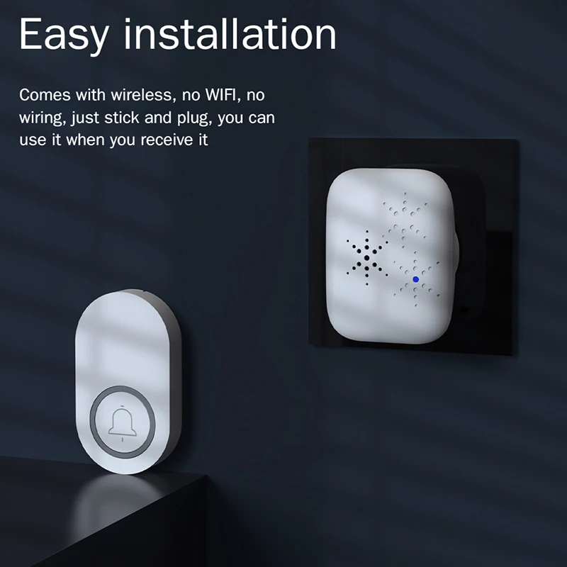 Smart Waterproof Outdoor Wireless Doorbell For Home Long Distance Electronic Doorman Front Door Bell Security Alarms For Home
