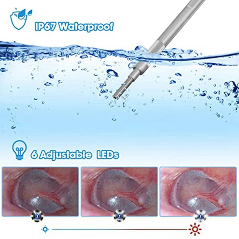 Комплект цифрового отоскопа с 7-дюймовым экраном комплект ушной камеры