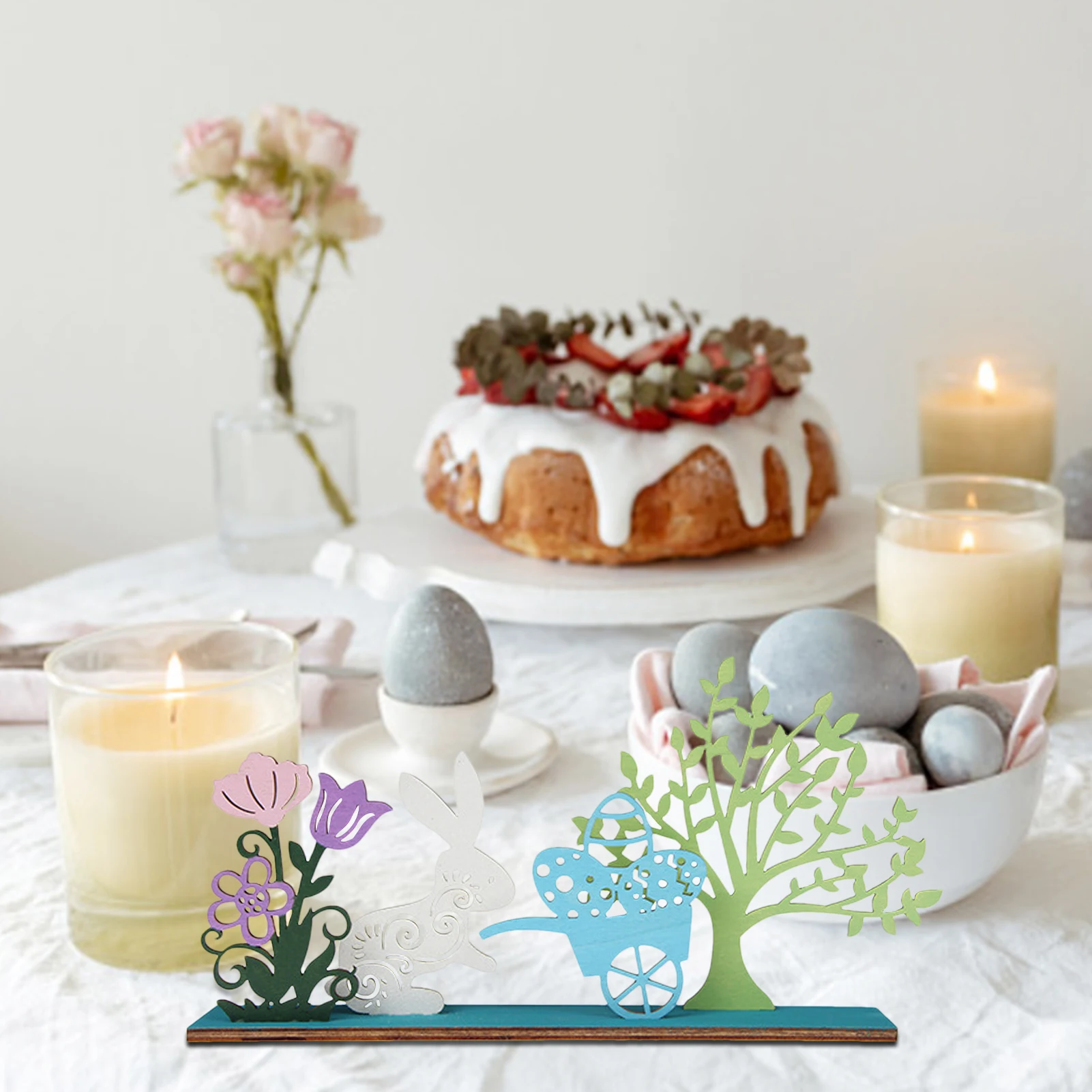 

Пасхальный Настольный знак, украшение, деревянный Пасхальный кролик, вырез, искусственные формы, настольное украшение, Пасхальный кролик, у...