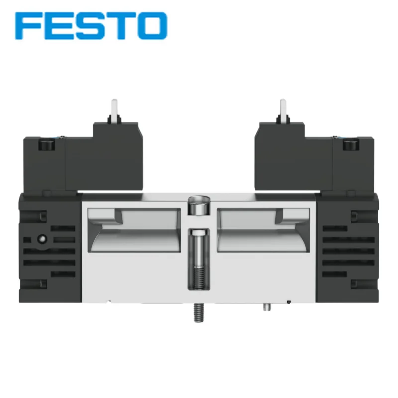 Фото Электромагнитный клапан FESTO, оригинальный, 547096-VSVA-B-D52-H-A1-1AC1, высокопроизводительный, 5/2-ходовой, бистабильный, с преобладающим действием. №3