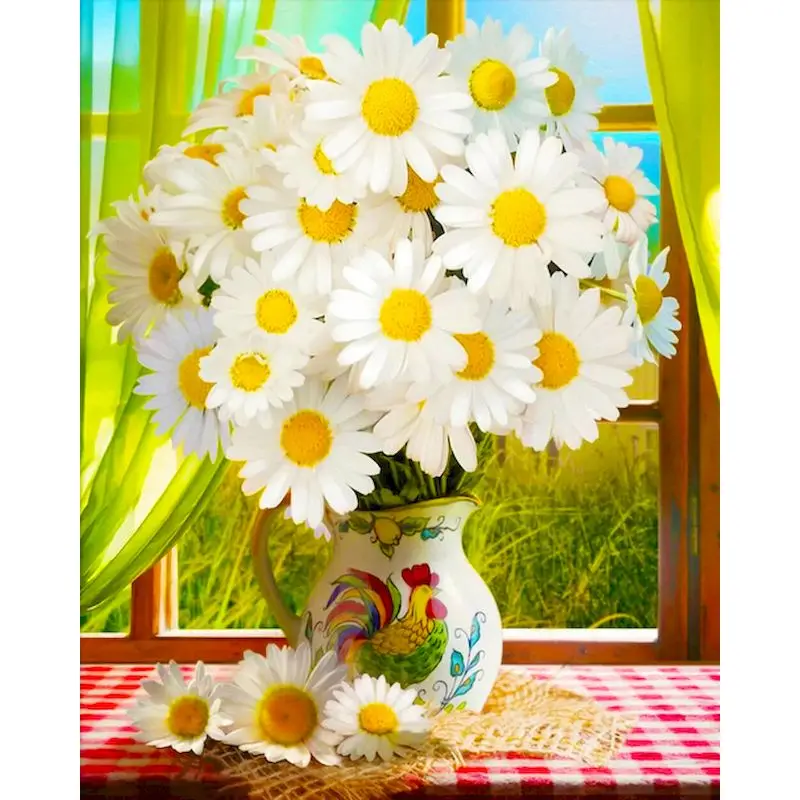 

GATYZTORY Diamond Embroidery Flowers Diamond Painting Rhinestones Pictures Diamond Mosaic Sale Cross Stitch Full Square/Round