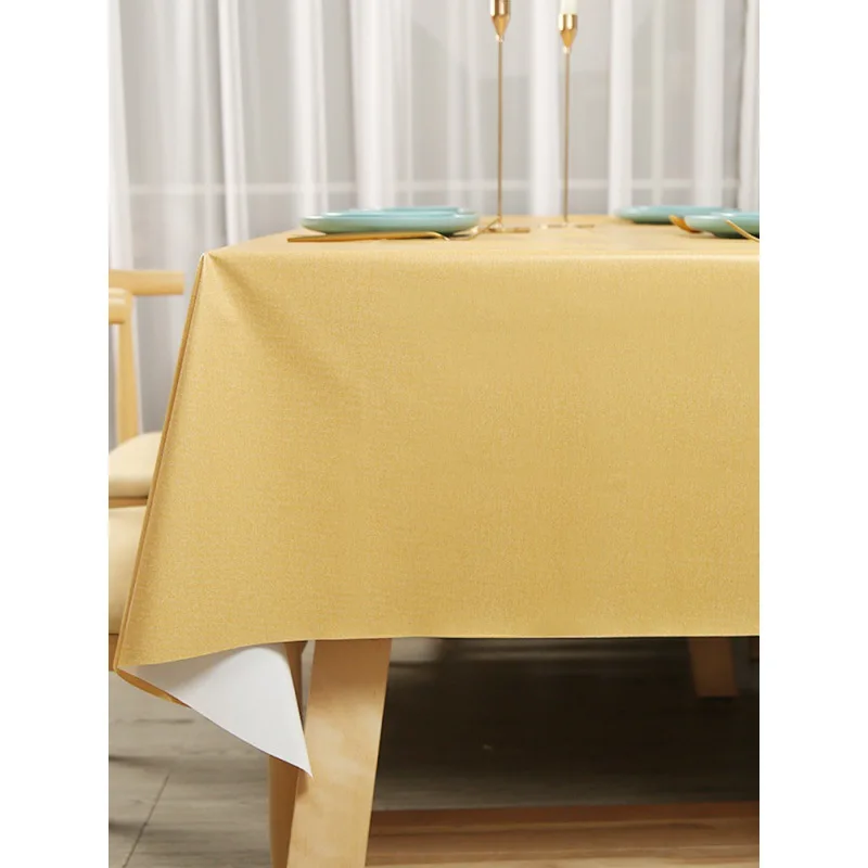 

Tablecloth pure color waterproof and oil disposable rectangular table cloth new PVC table mat_AN1161