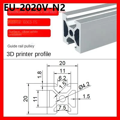 

Серебряный анодированный алюминиевый профиль V-слот Magic Dragon для 3D-принтера