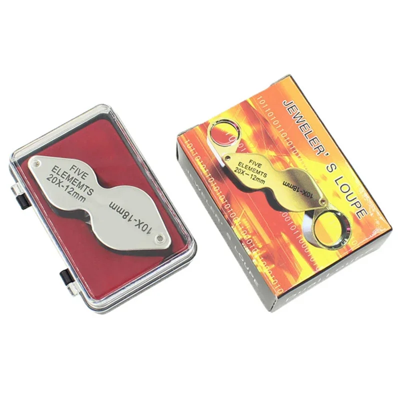 

Складная металлическая Лупа с двумя объективами, 2 в 1, 10 х20x, увеличительное стекло для ювелирных украшений, часов, инструментов для ювелирных украшений, часовщиков