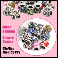 colored classic european beads metal enamel rhinestone crystal beads for jewelry making diy bracelet necklace