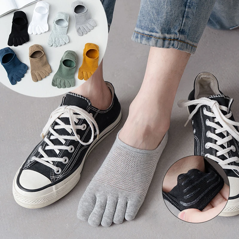 

Ankle Socks Cotton Socks Short Boat Sock Friction-proof Odor-proof Sweat - absorbing Invisible Breathable Five-finger Socks
