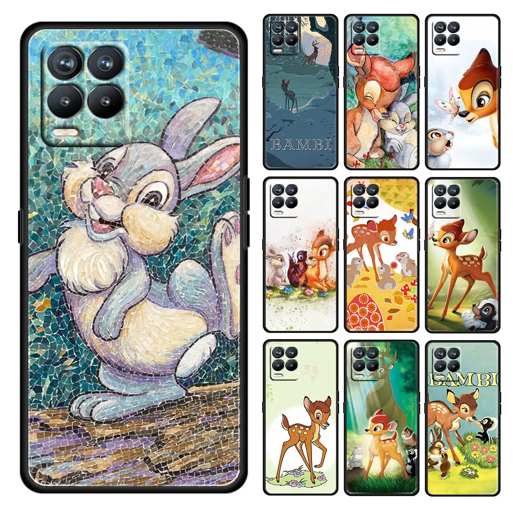 

Anime Bambi Cartoon Case For OPPO GT Master Find X5 X3 Realme 9 8 6 C3 C21Y Pro Lite A53S A5 A9 2020 Black Phone Cover Coque