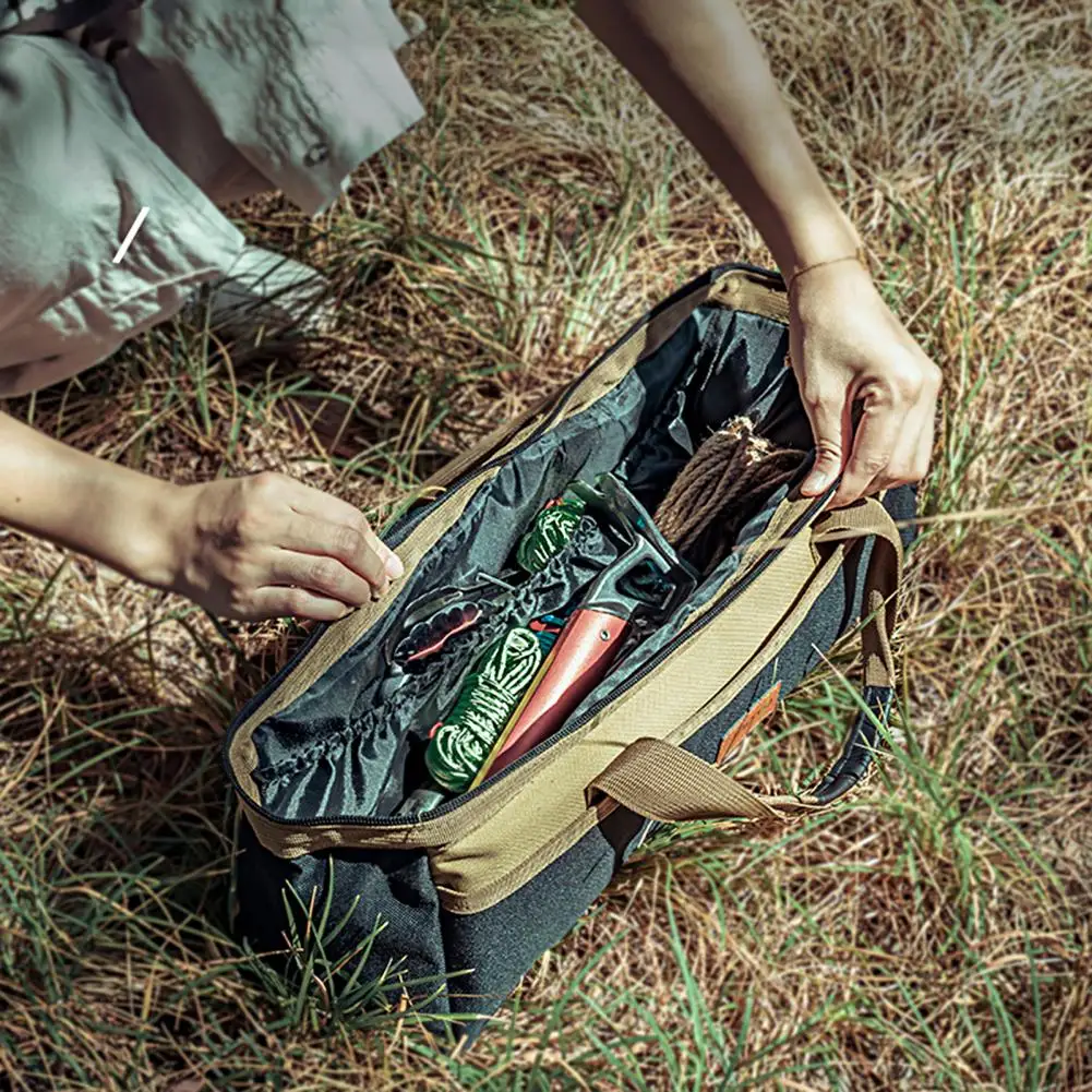 

AOTU Camping Tool Storage Bag Ground Nail Organizer Carry Bag Waterproof Oxford Cloth Tent Stake Hammer Storage Pouch Handbag