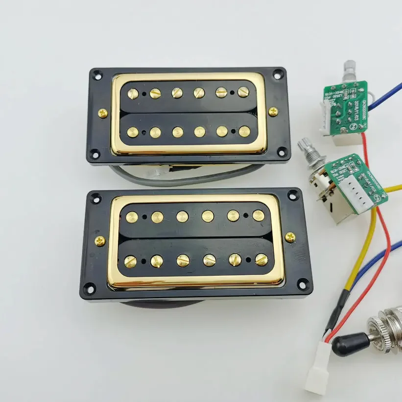 Humbucker Pickups с жгутом проводки Pro серебряная крышка 1 комплект LP Standard ProBucker N и B Alnico