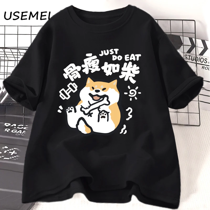 Футболки с рисунком Сиба-ину собаки женская одежда забавная Женская Мужская