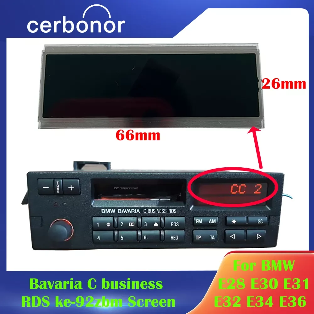 

NEW2023 Car LCD Repair Display for BMW E28 E30 E31 E32 E34 E36 Bavaria C business RDS ke-92zbm screen