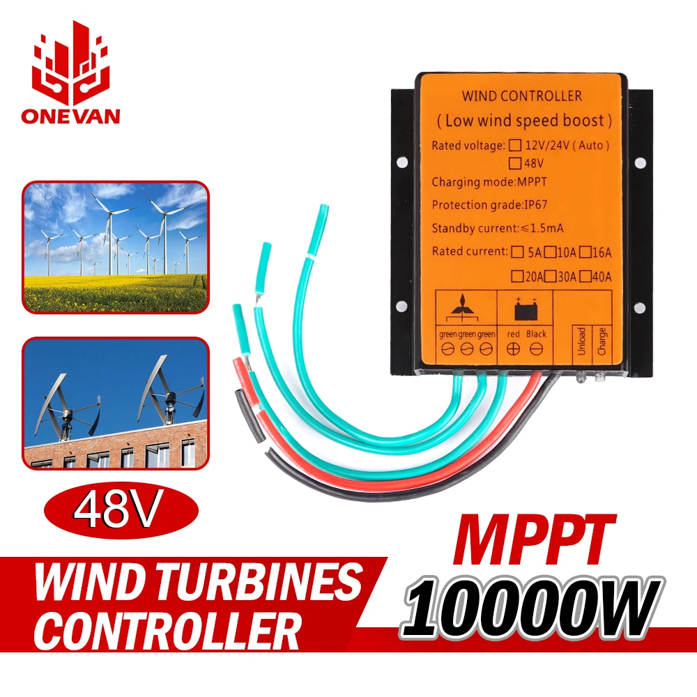 

Efficient 10000W DC48V Wind Turbines Generator MPPT Charge Controller IP67 Waterproof Battery Charge Controller Regulator