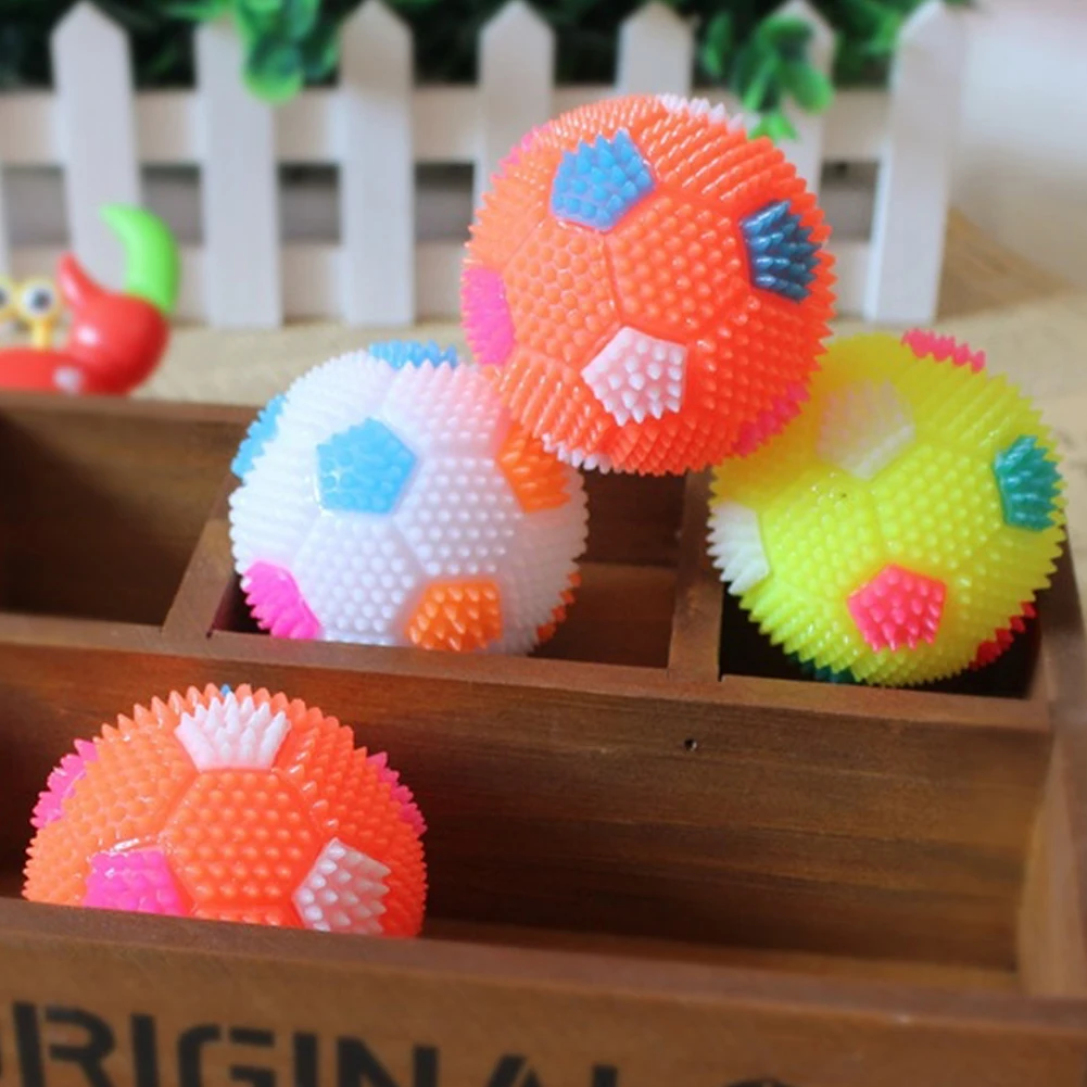 

Luminous Audible Portable Random Color Soft Gift Massage Puppy Bite Sound Silicone Home Pet Supply Dog Toy Ball Cleaning